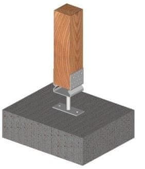 STREFA Sidrna noga 14-06/90x80 cink bela / paket 1 kos