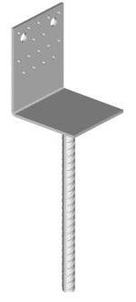 STREFA Sidrna noga za beton 14-03/100x80 cink bela / pakiranje 1 kos