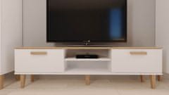 Furnitura TV OMARICA 160 CM DENVER - BELA/HRAST 