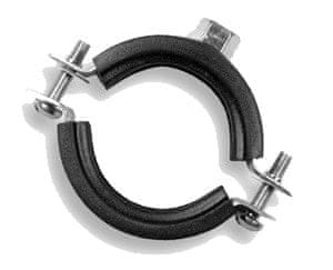 STREFA Dvojna vijačna objemka M8, 17-19 3/8", A4 z gumijastim vložkom / paket 1 kos