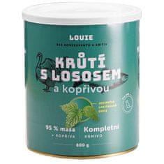 Louie puran v konzervi z losom, koper 800g