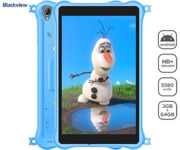 Blackview TAB 50 KIDS tablični računalnik, 8, 3GB+64GB, IPS HD+, Android, moder