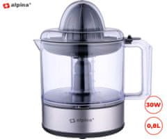 Alpina ožemalnik citrusov, 30 W, 800 ml, črno srebrn