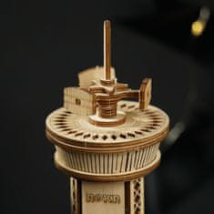Robotime Model Letališki kontrolni stolp (glasbena skrinjica), Lesena 3D sestavljanka, (AMK41)