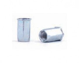 STREFA Šestkotne matice za zakovice M6 z majhno poglobljeno glavo / pakiranje 500 kosov