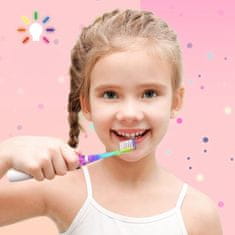 Dexxer Otroška LED električna sonična zobna krtačka roza + nastavki