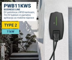 Platinet PWB11KWS EV polnilna postaja za električna vozila, 7 m kabel