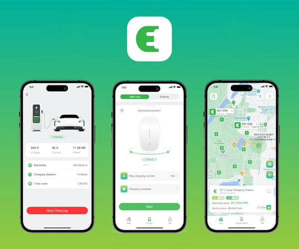 Funkcije in prednosti aplikacije EVchargo