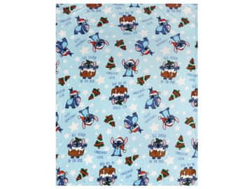 Disney DISNEY Stitch Moder odeja/pregrinjalo, božična odeja 120x150 cm OEKO-TEX