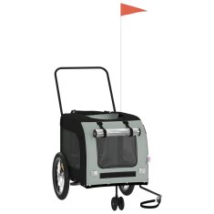 Vidaxl vidaXL Kolesarska prikolica za hišne ljubljenčke, oxfordsko blago in železo