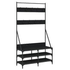 Vidaxl Regal za oblačila s prostorom za čevlje črn 100x40x184 cm