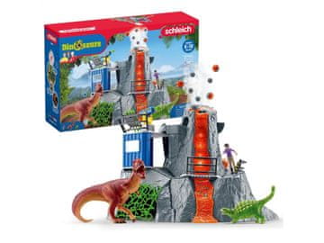 Schleich SLH42564 Schleich Dinosaurus - Velika ekspedicija v vulkanu, figurice za otroke od 4. leta naprej