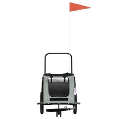 Vidaxl vidaXL Kolesarska prikolica za hišne ljubljenčke, oxfordsko blago in železo