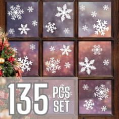 HOME & MARKER® Set nalepk z vzorcem snežink, 135 kosov | SNOWFLAKE