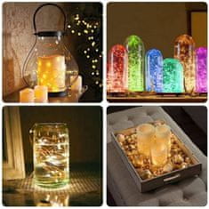 HOME & MARKER® LED luči, Božične luči, Sinhronizacija z glasbo, Vodoodporne, Praznična okrasitev (5 m) | SPARKLED