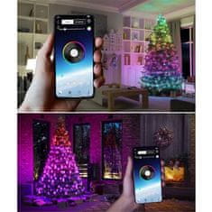 HOME & MARKER® LED luči, Božične luči, Sinhronizacija z glasbo, Vodoodporne, Praznična okrasitev (5 m) | SPARKLED