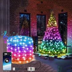 HOME & MARKER® LED luči, Božične luči, Sinhronizacija z glasbo, Vodoodporne, Praznična okrasitev (5 m) | SPARKLED