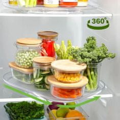 HOME & MARKER® Organizator za hladilnik, 360 stopinjsko vrtenje (35 x 26 x 3,5 cm) | SPINTRAY