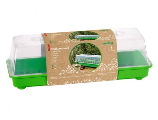 Romberg Mini rastlinjak s prezračevanjem L zelen 58x19x19cm