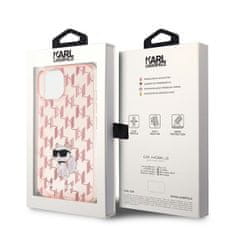 Karl Lagerfeld ovitek za iPhone 15 pink HC IML C Monogram