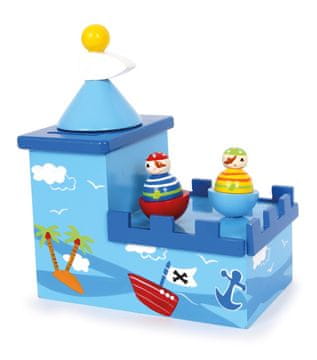 Legler majhna lesena škatla za zaklad Olli in Bolli