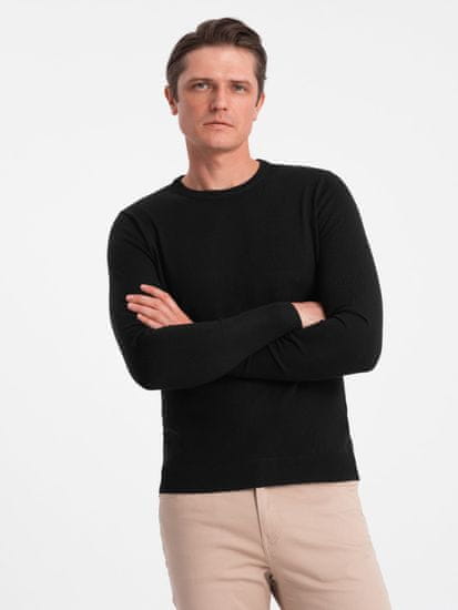 OMBRE Klasični moški pulover Pheselus črna