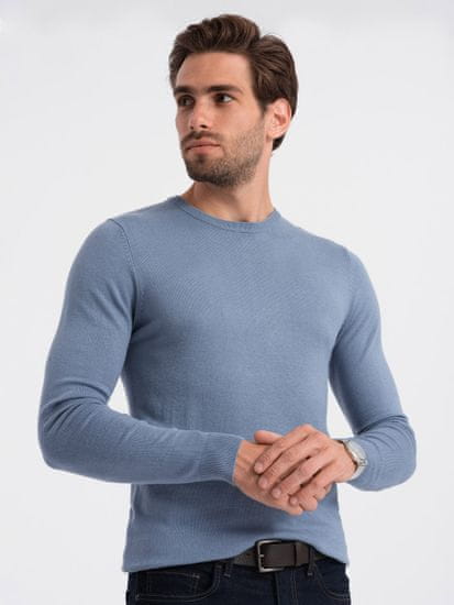 OMBRE Klasični moški pulover Pheselus svetlo modrá