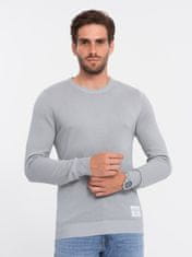 OMBRE Klasični moški pulover Avawr svetlo siva XL