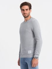 OMBRE Klasični moški pulover Avawr svetlo siva XXL