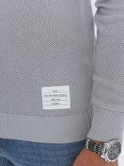 OMBRE Klasični moški pulover Avawr svetlo siva XXL