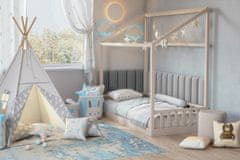 nabbi Pravokotna podložena stenska plošča Quito 20x50 cm - svetlo siva