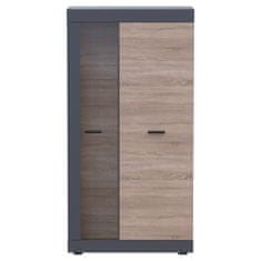 nabbi Dvovratna vitrina Dolin CT - grafit / sonoma hrast