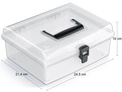 nabbi Plastična škatla za shranjevanje NUF3L - prozorna / črna