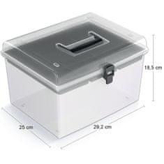 nabbi Plastična škatla za shranjevanje NUF4HT - prozorna / črna