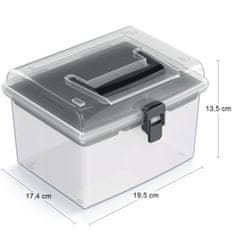 nabbi Plastična škatla za shranjevanje NUF2HT - prozorna / črna