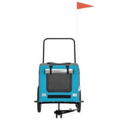 Vidaxl vidaXL Kolesarska prikolica za hišne ljubljenčke, oxfordsko blago in železo