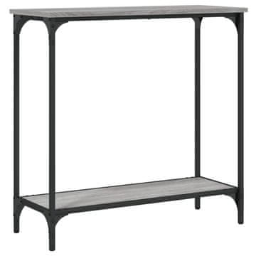 Vidaxl Konzolna mizica siva sonoma 75x30,5x75 cm inženirski les