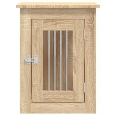 Vidaxl Boks za psa sonoma hrast 45x62x59 cm inženirski les