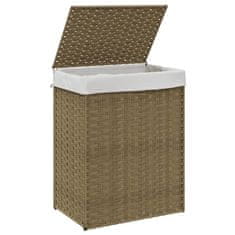 Vidaxl Košara za perilo s pokrovom 46x33x60 cm poli ratan