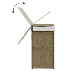 Vidaxl Košara za perilo s pokrovom 46x33x60 cm poli ratan