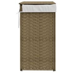 Vidaxl Košara za perilo s pokrovom 46x33x60 cm poli ratan