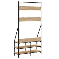 Vidaxl Regal za oblačila s prostorom za čevlje son. hrast 90x34x184 cm