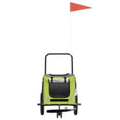 Vidaxl vidaXL Kolesarska prikolica za hišne ljubljenčke, oxfordsko blago in železo