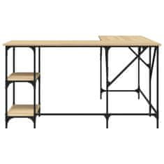 Vidaxl Pisalna miza sonoma hrast 139x139x75 cm inženirski les