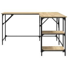 Vidaxl Pisalna miza sonoma hrast 139x139x75 cm inženirski les