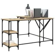 Vidaxl Pisalna miza sonoma hrast 139x139x75 cm inženirski les