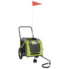 Vidaxl vidaXL Kolesarska prikolica za hišne ljubljenčke, oxfordsko blago in železo