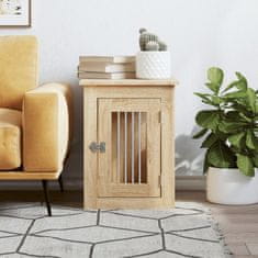 Vidaxl Boks za psa sonoma hrast 45x62x59 cm inženirski les