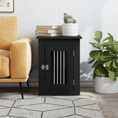 Vidaxl Boks za psa črn 45x62x59 cm inženirski les