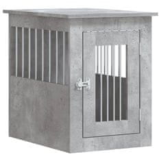 Vidaxl Boks za psa betonsko siva 45x62x59 cm inženirski les